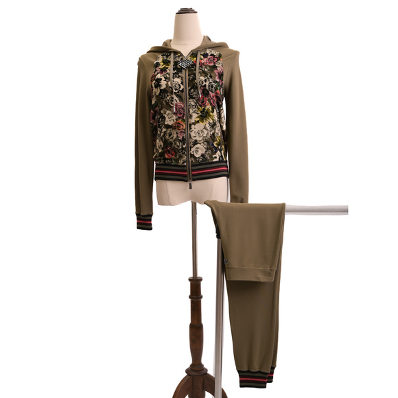 Excellent VDP Women’s XS Floral Hooded Jacket & Pants Set Combined Color - Picture 1 of 12